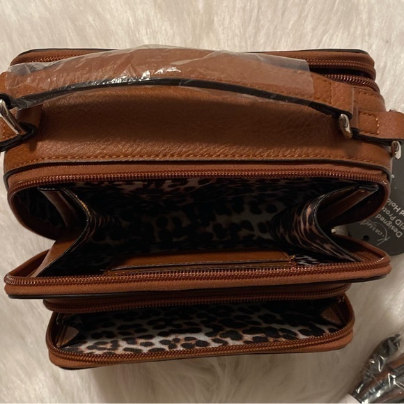 K Carroll Clutch Or Crossbody With Strap Brown Women’s Bag RFID Cardholder - Picture 10 of 13